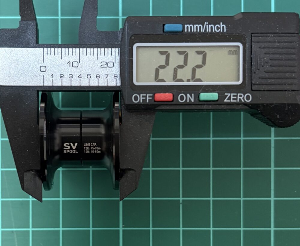 21アルファスSV TWのスプール幅