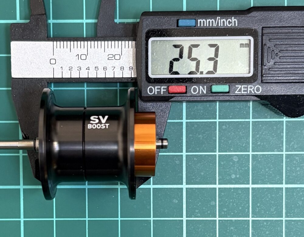 25タトゥーラSV TWのスプール幅