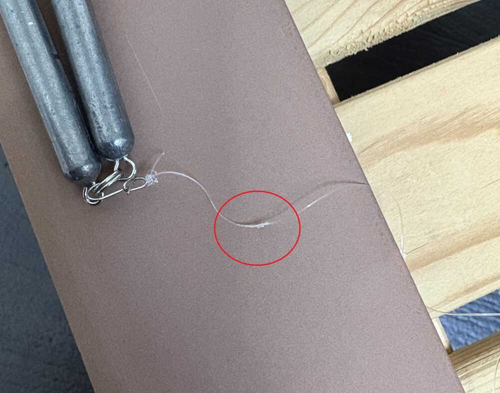 オーバーテックスの耐摩耗性破断直前