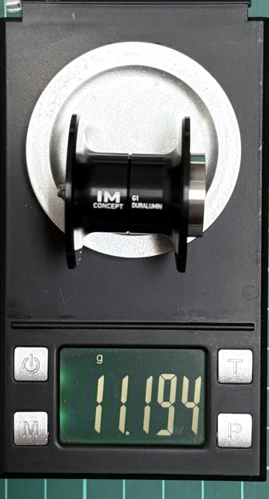 25IM Z TW 100-Cのスプール重量