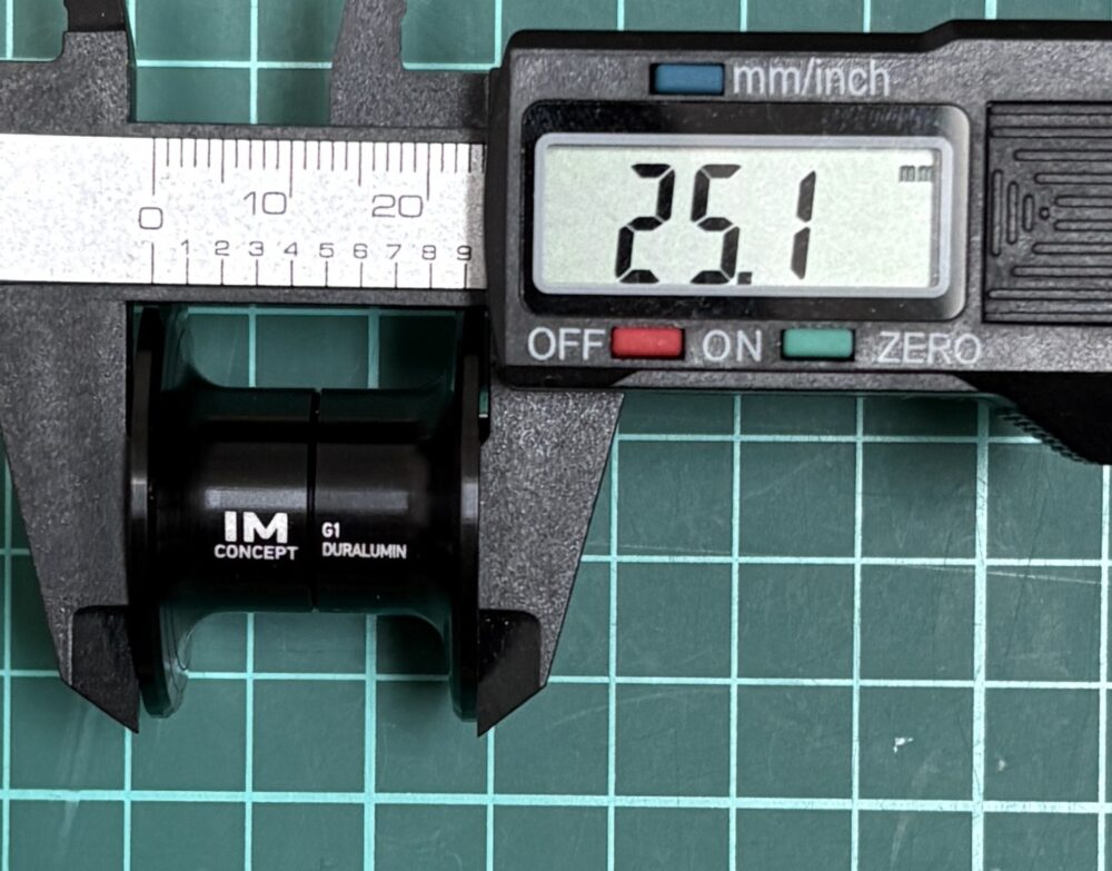 25IM Z TW 100-Cのスプール幅