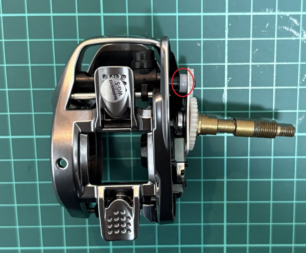 22メタニウムSEはウォームシャフトが樹脂カラー