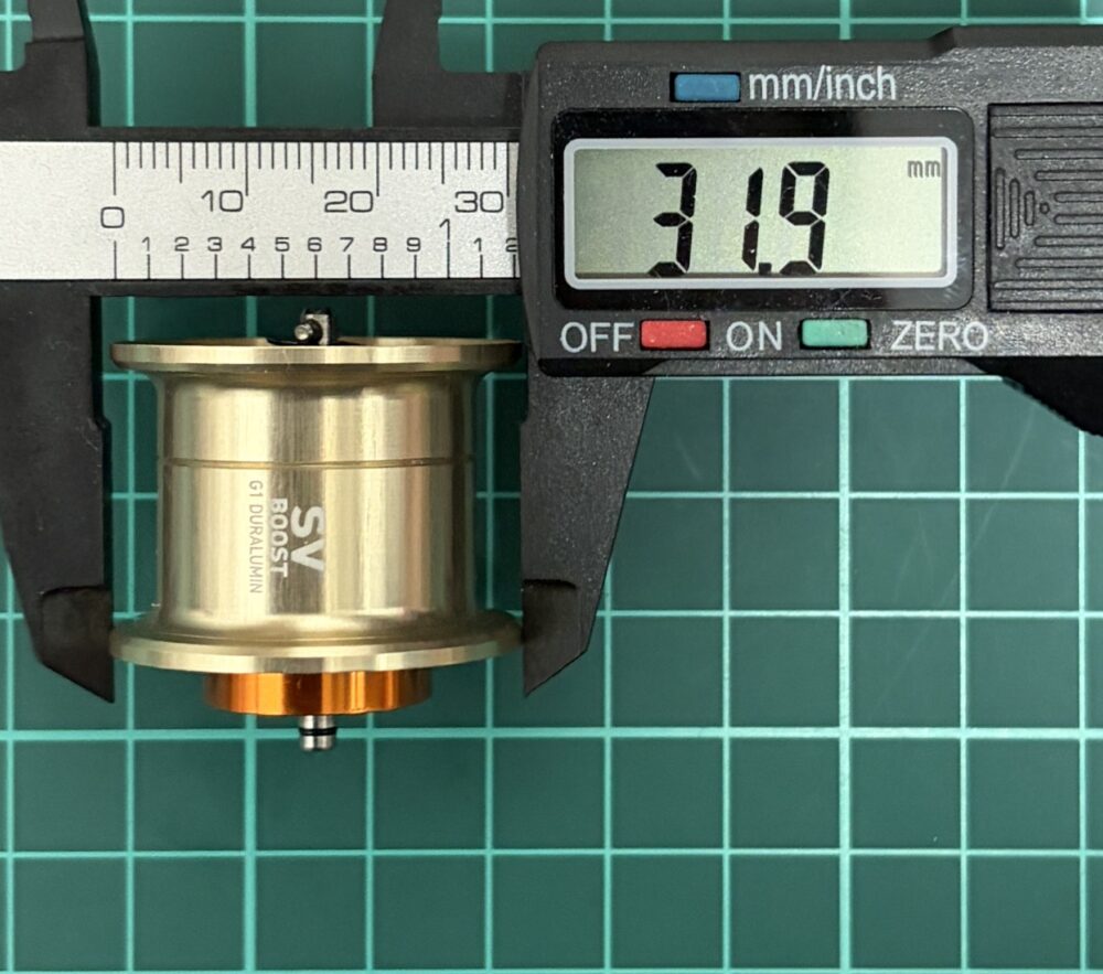 26スティーズSVライトTWのスプール径