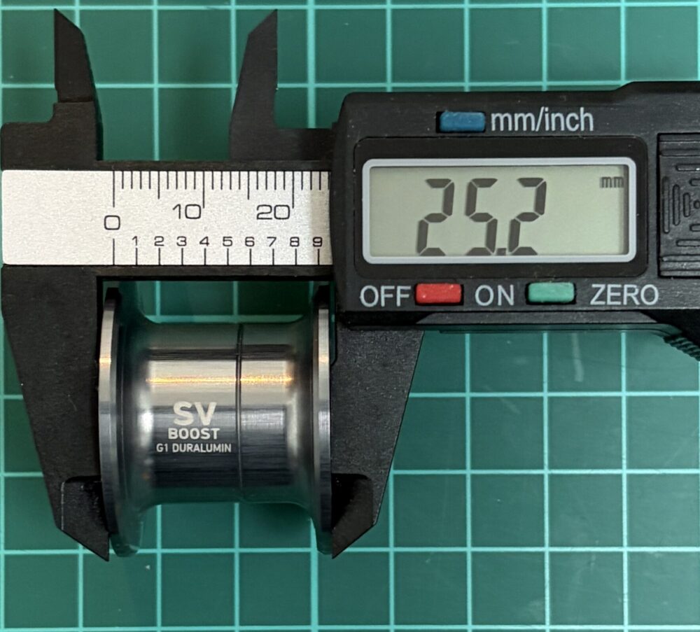 26リョウガのスプール幅