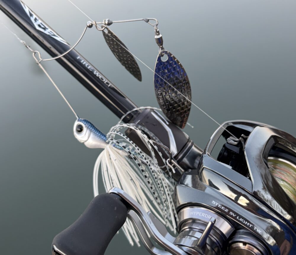 26スティーズSVライトTWのキャスト性能14gスピナーベイト高比重PE