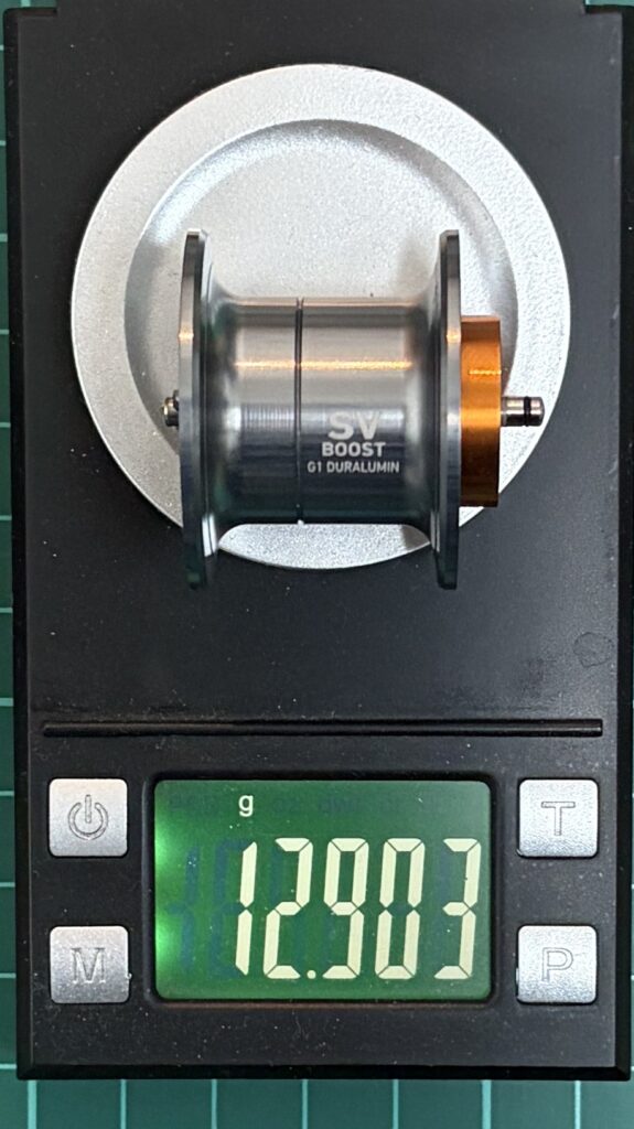 26リョウガのスプール重量