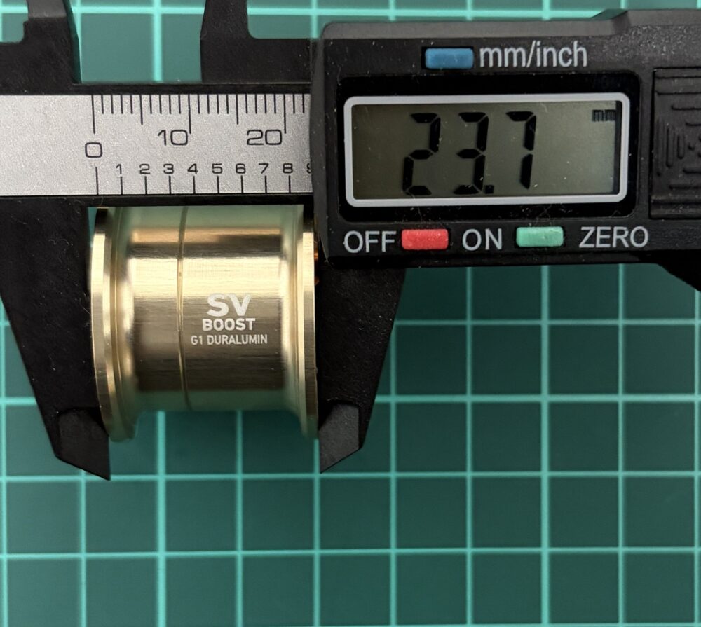 26スティーズSVライトTWのスプール幅