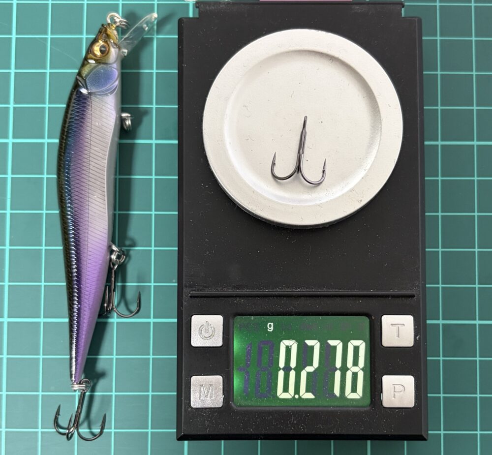 ワンテンjrのフック重量