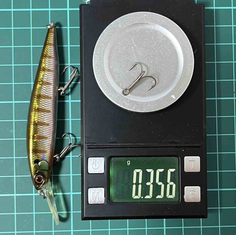 フェイス87のフック重量