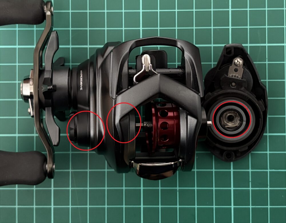 26タトゥーラBFはスプールにベアリング無し