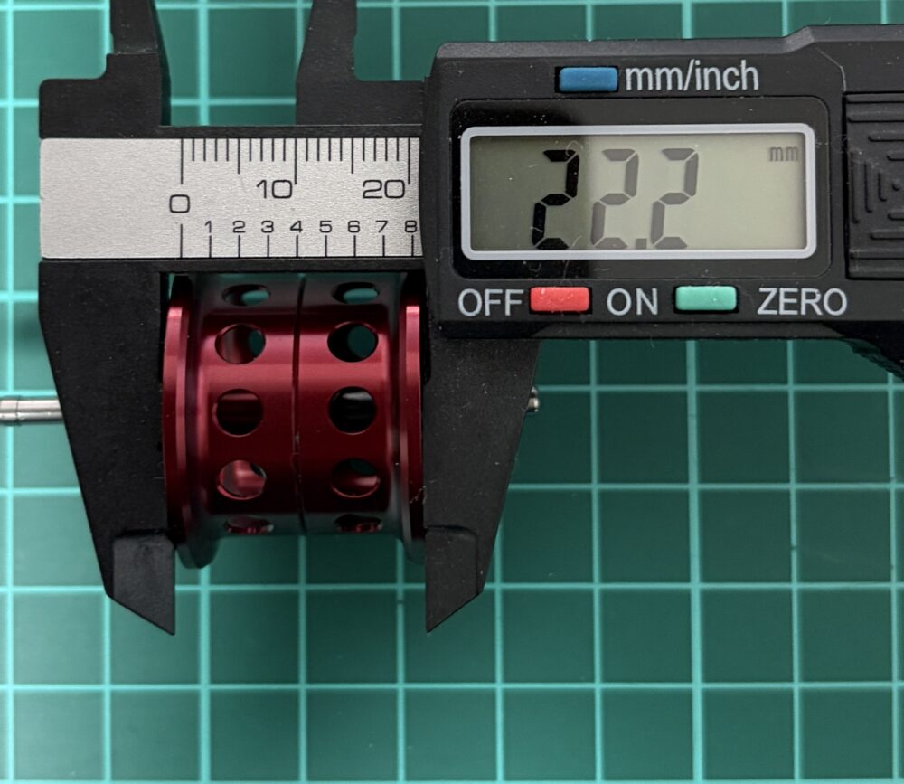 26タトゥーラBFのスプール幅