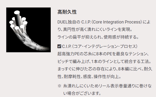 モンスターPE9の巻き嵩