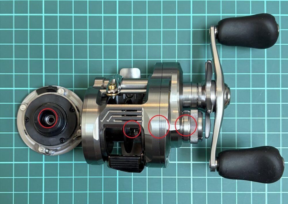 26カルカッタコンクエストDCはベアリング4点支持