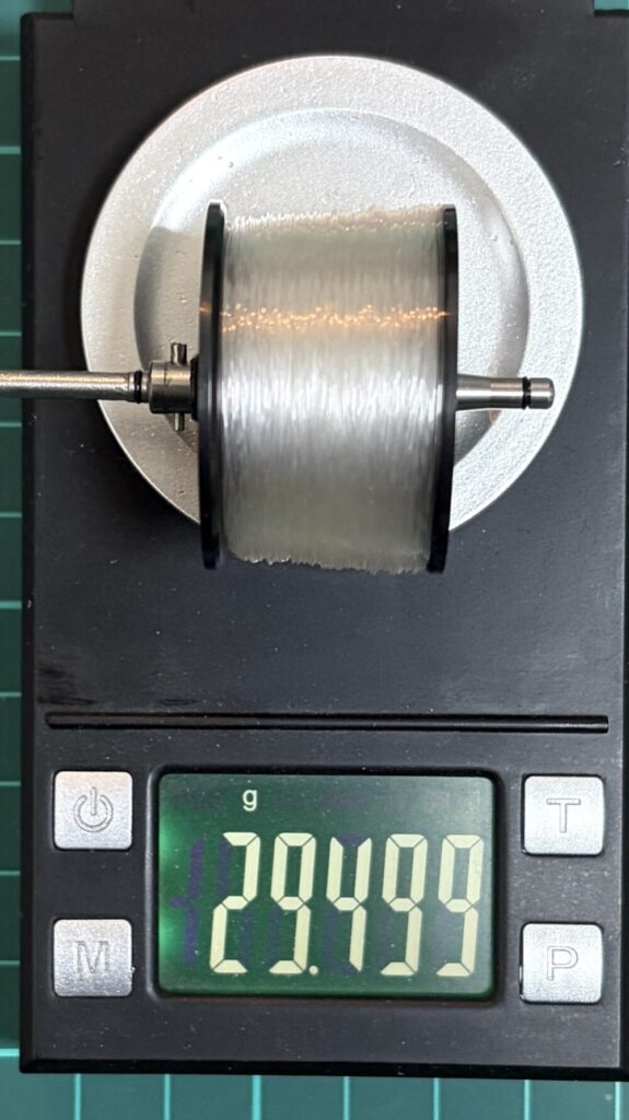 26カルカッタコンクエストDCのスプール重量FC12lb×90m