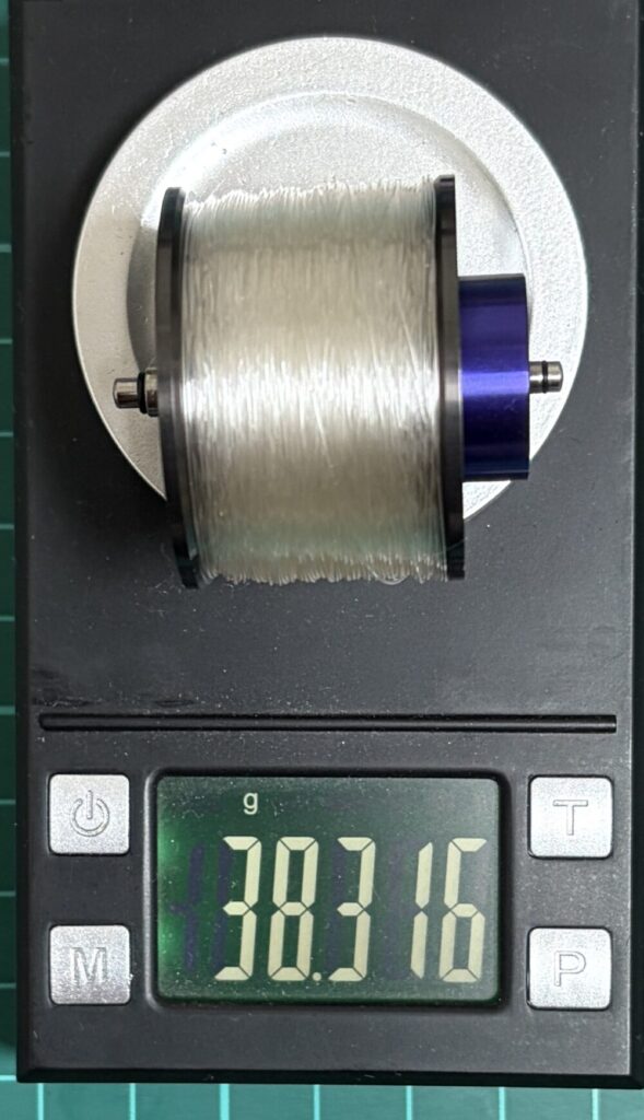 26ジリオンTW150のスプール重量FC16lb×120m